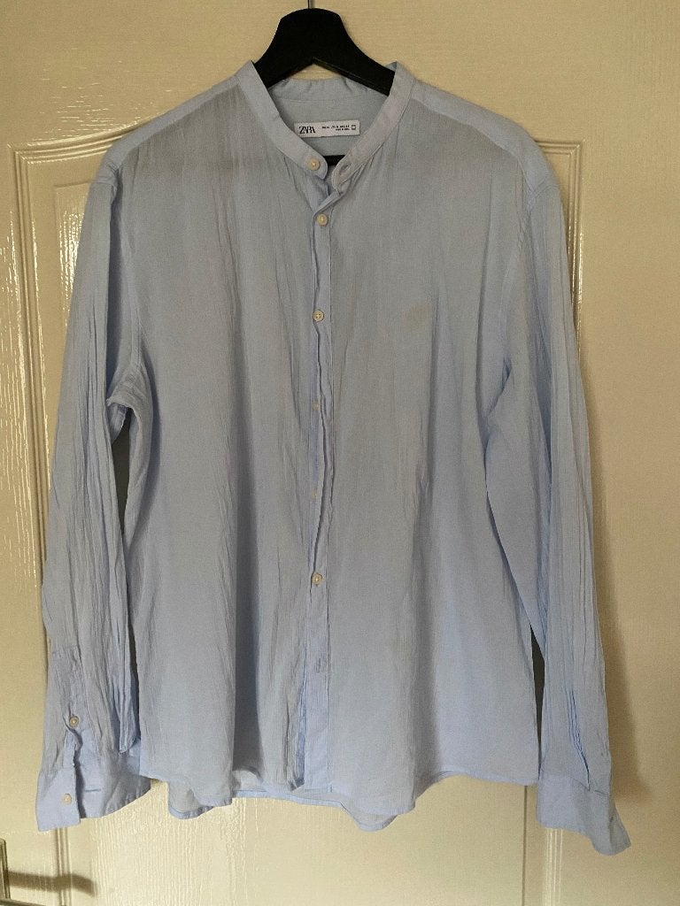Zara lichtblauw sportieve blouse, Zara, Blauw, Ophalen of Verzenden, Gedragen