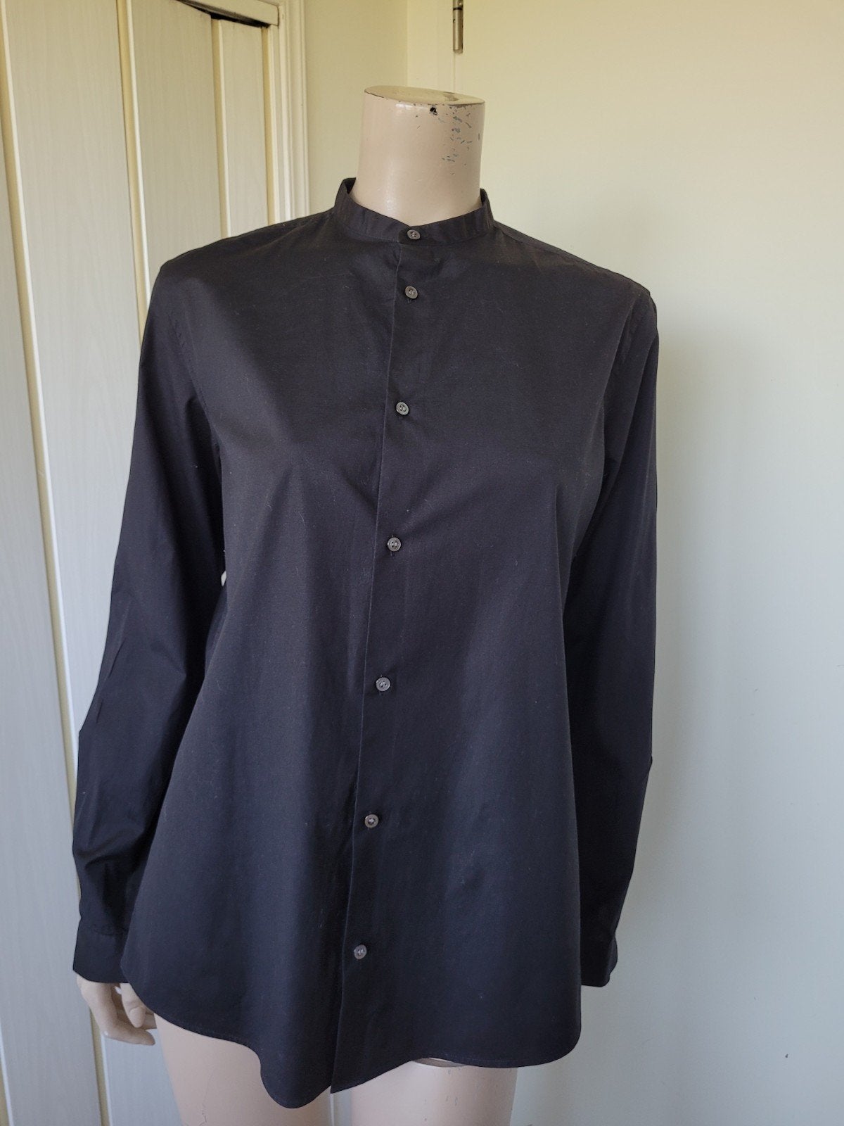 Cos blouse zwart basic katoen maat S/M 36/38, COS, Zwart, Ophalen of Verzenden, Zo goed als nieuw