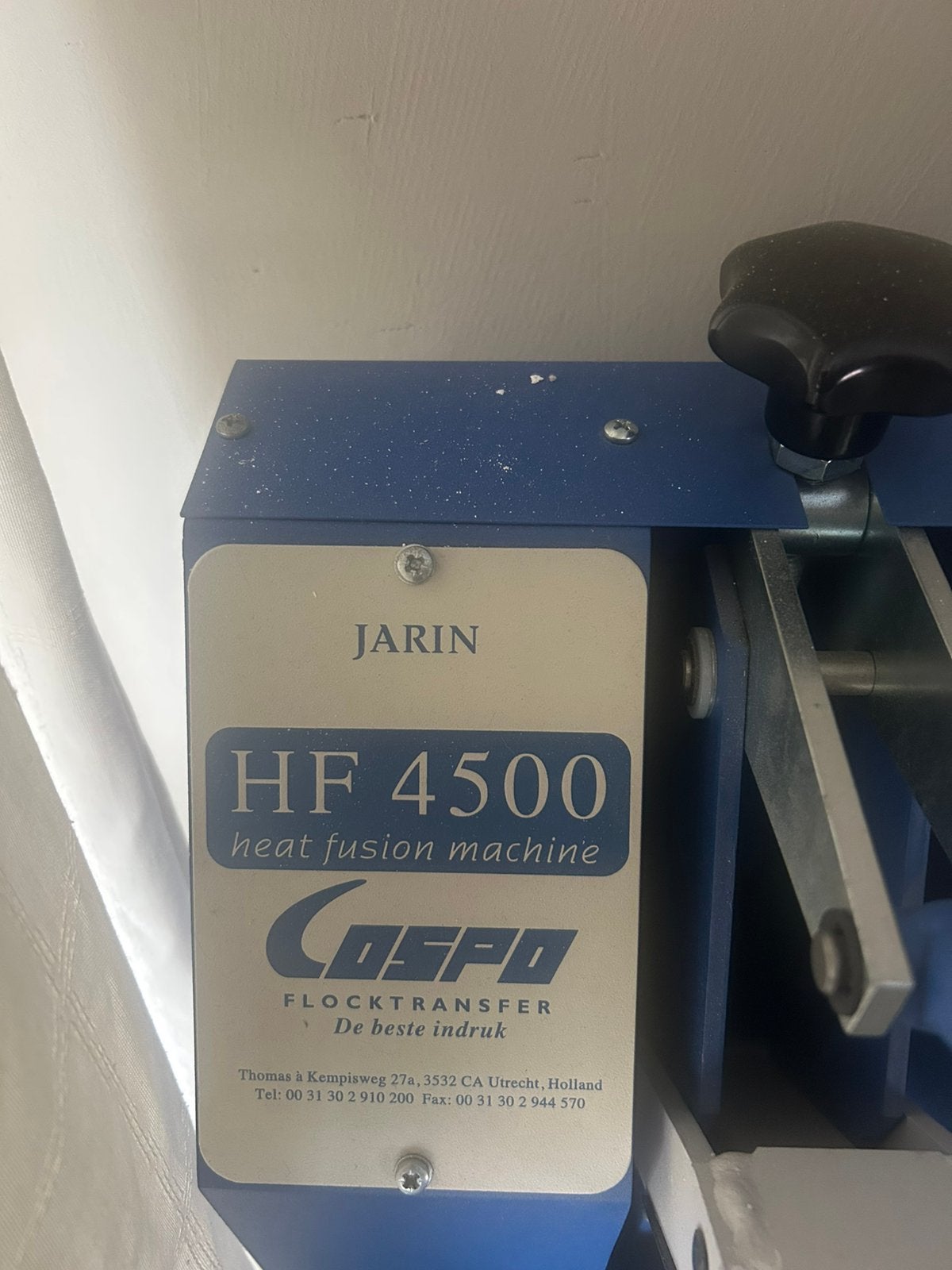 Professionele textiel pers Jarin HF4500, Ophalen of Verzenden, Zo goed als nieuw