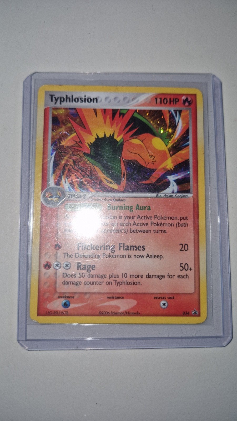 Typhlosion Pokémon kaart - Zeldzaam en in goede staat, Ophalen of Verzenden, Gebruikt, Losse kaart