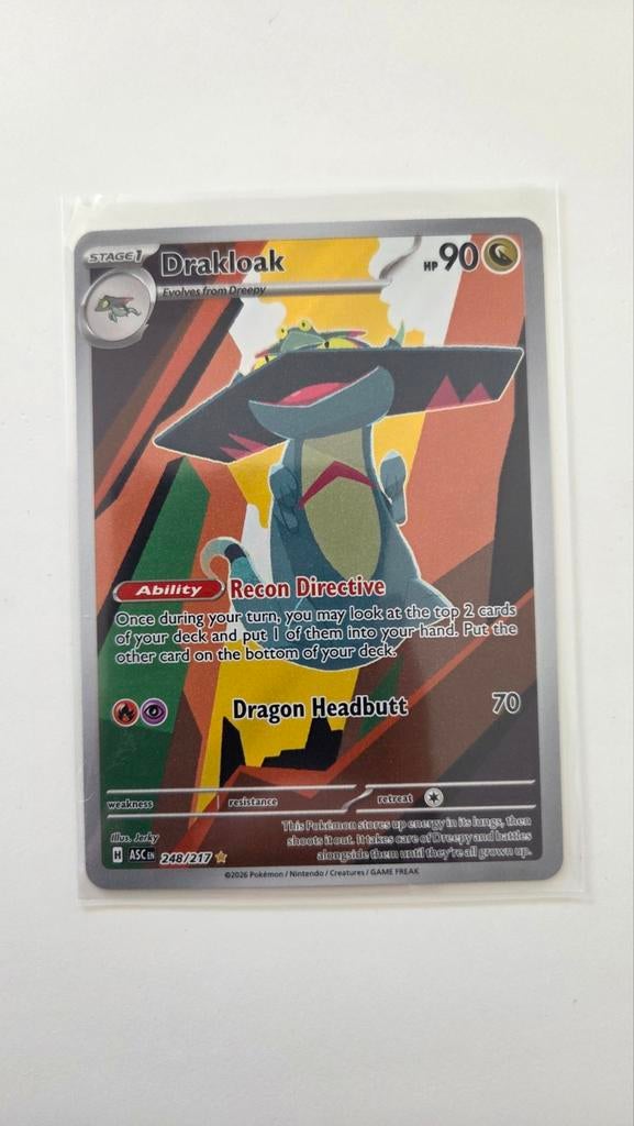 Drakloak Pokémon Kaart 248/217 ASC EN - Zo goed als nieuw, Ophalen of Verzenden, Zo goed als nieuw, Losse kaart