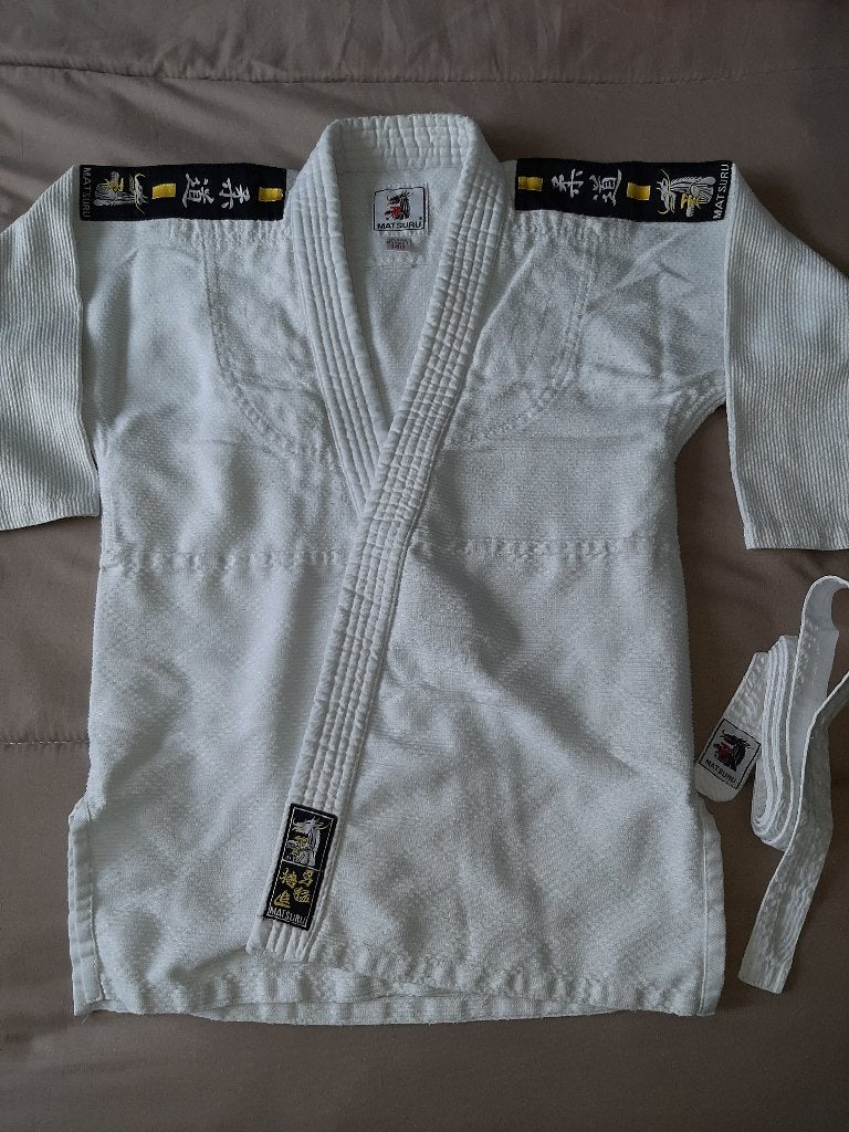 Matsuru  Judo/ Juijitsu/ Karate Pak Maat 140, Gebruikt, Judo, Vechtsportpak, Ophalen of Verzenden