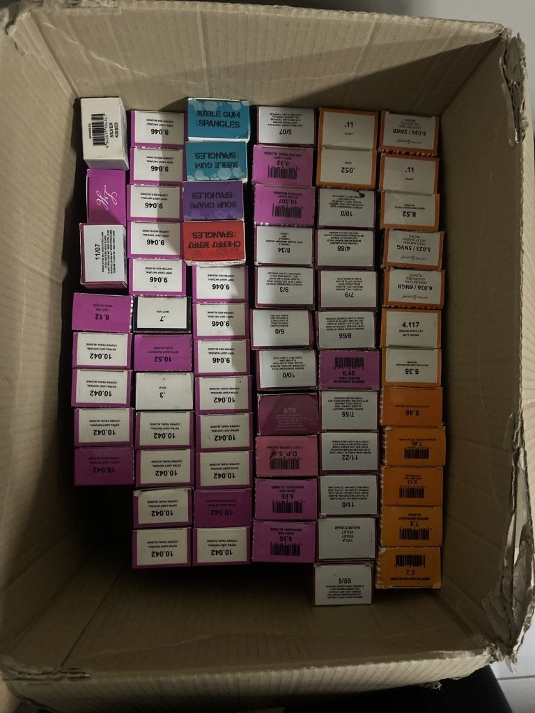Lisap LK & Leyton House mix haarverf - doos 75 tubes, Ophalen of Verzenden, Nieuw, Overige typen