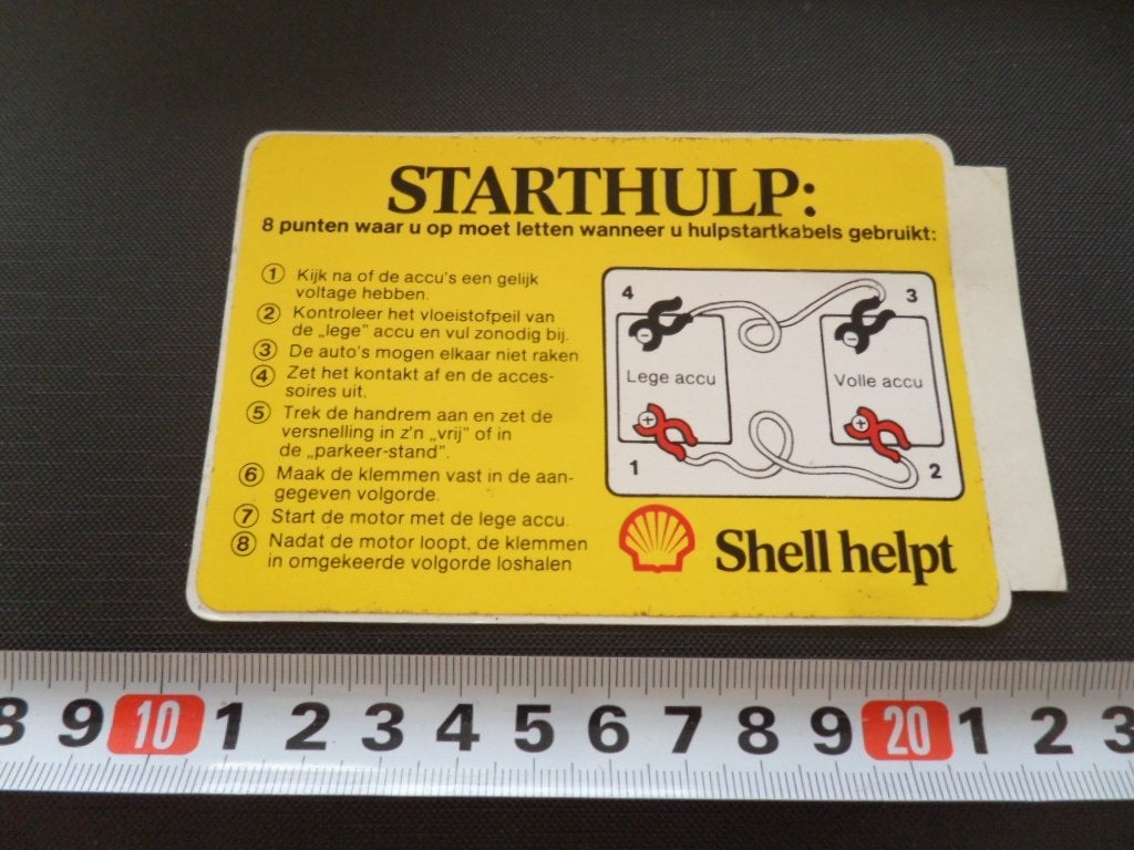 sticker SHELL helpt STARTHULP, Verzamelen, Ophalen, Zo goed als nieuw
