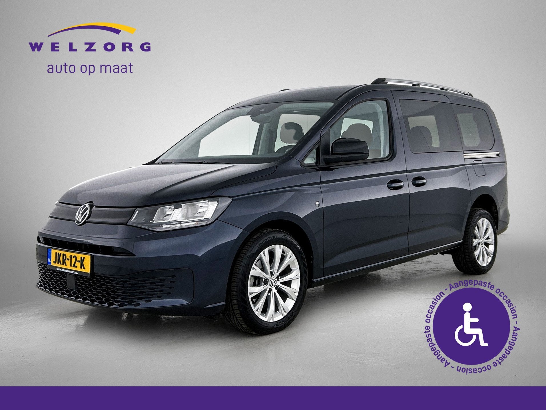 Volkswagen Caddy Maxi 1.5 TSI Life Direct leverbaar! Rolstoe, Auto's, Stof, Euro 6, Blauw, 7 stoelen