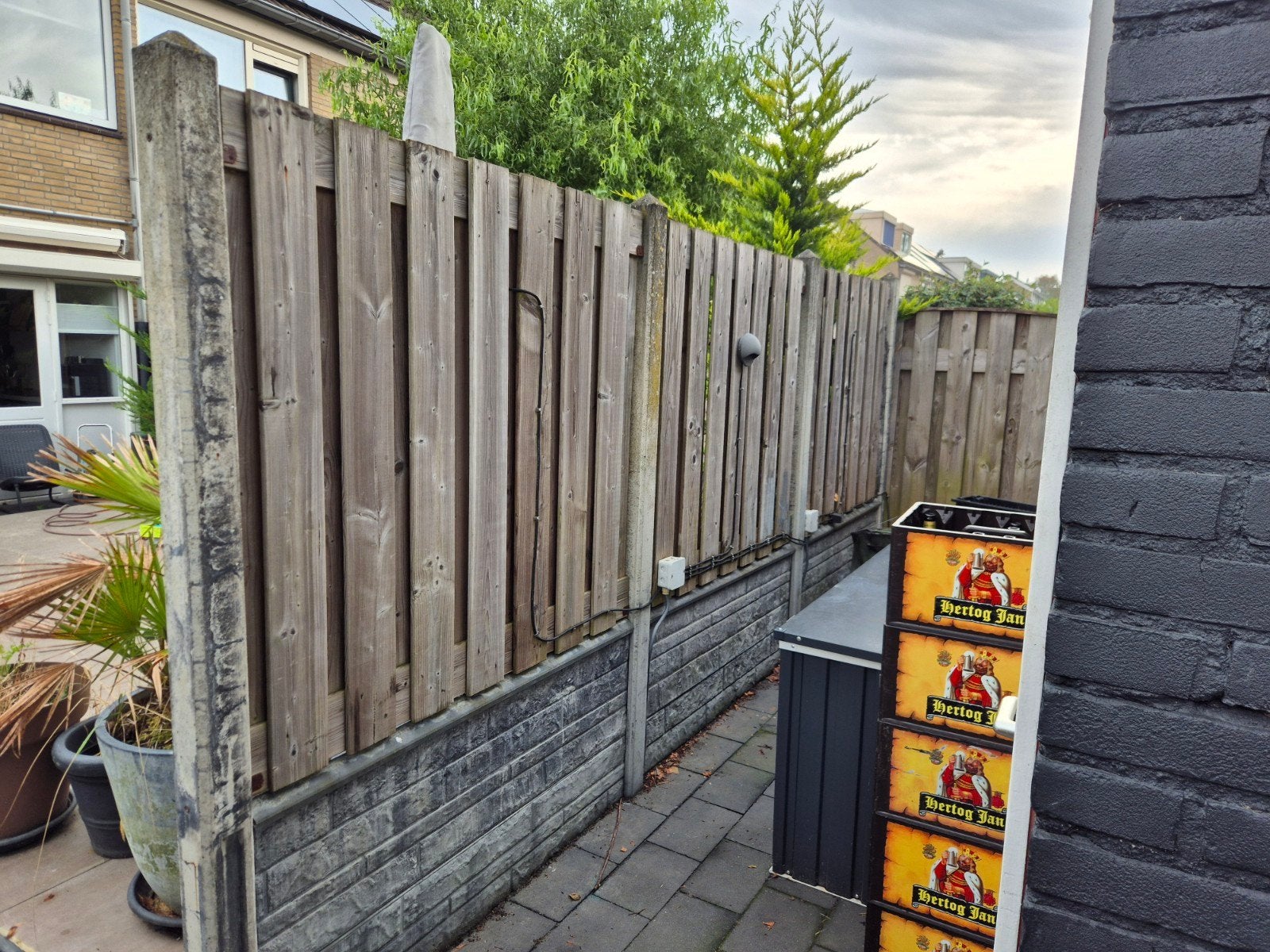 Schutting 450-460cm lang, ca. 195cm hoog, Ophalen, 3 tot 6 meter, Hout, 1 tot 2 meter