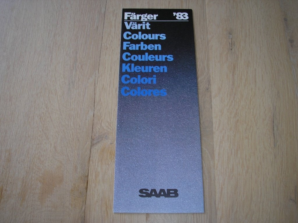 Saab kleuren en bekleding, 1983, Ophalen of Verzenden, Zo goed als nieuw, Overige merken