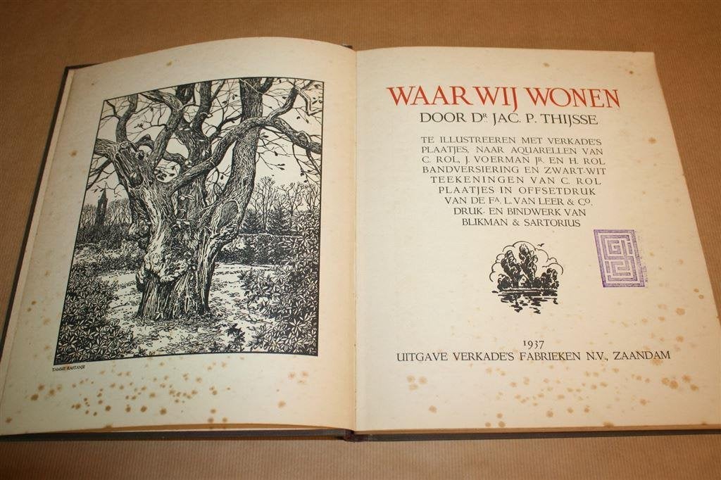 waar wij wonen 1937 - Thijsse - Compleet plaatjesalbum, Ophalen of Verzenden, Gelezen