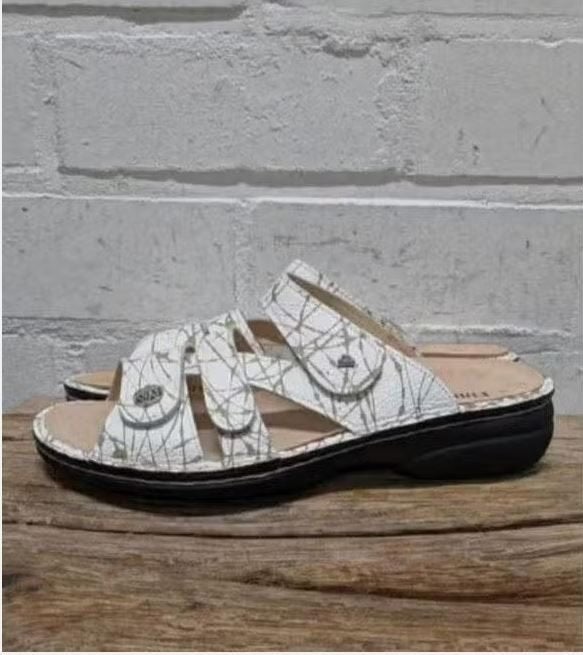 Finn Comfort - Leren slippers 41 - Nieuw €120 - Uitneembaar, Finn Comfort, Wit, Nieuw, X