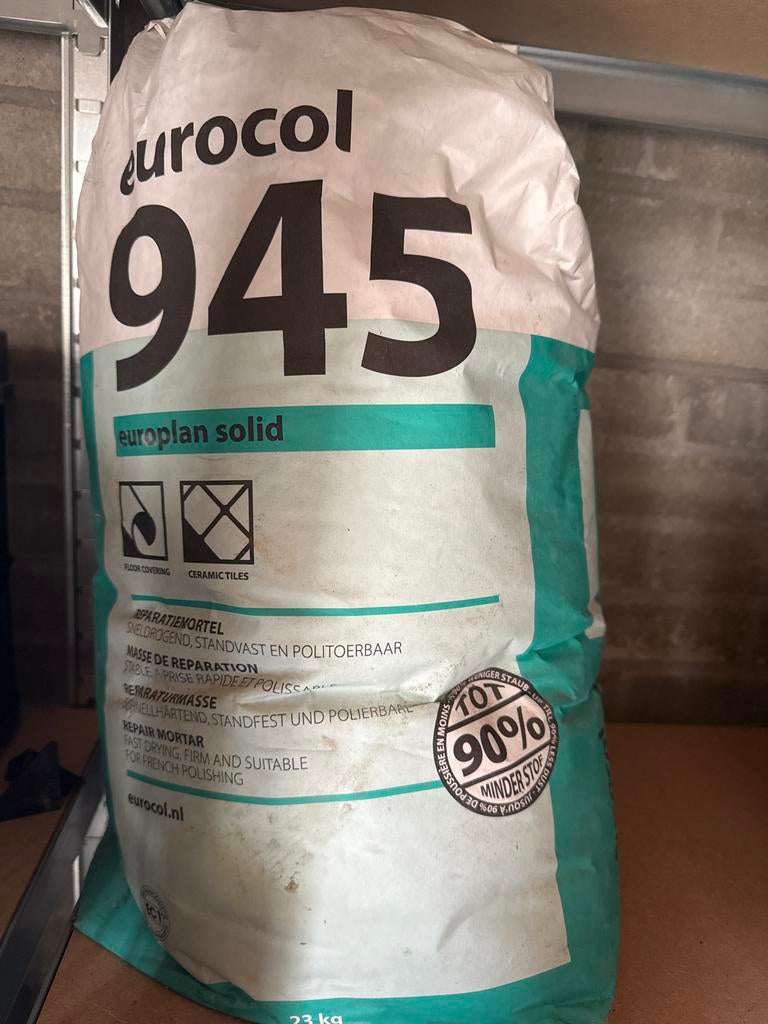 Eurocol 945 reparatiemortel 23 kg - Sneldrogend, Ophalen, Overige typen, Nieuw, Minder dan 20 cm