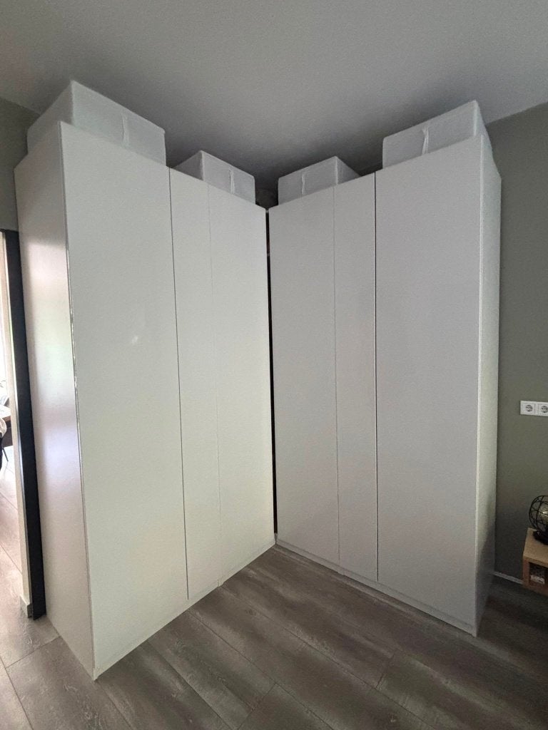Ikea PAX HOEKkast / indeling kast zie foto's, Huis en Inrichting, Ophalen, Met lade(s), 200 cm of meer, Bijna gloednieuw
