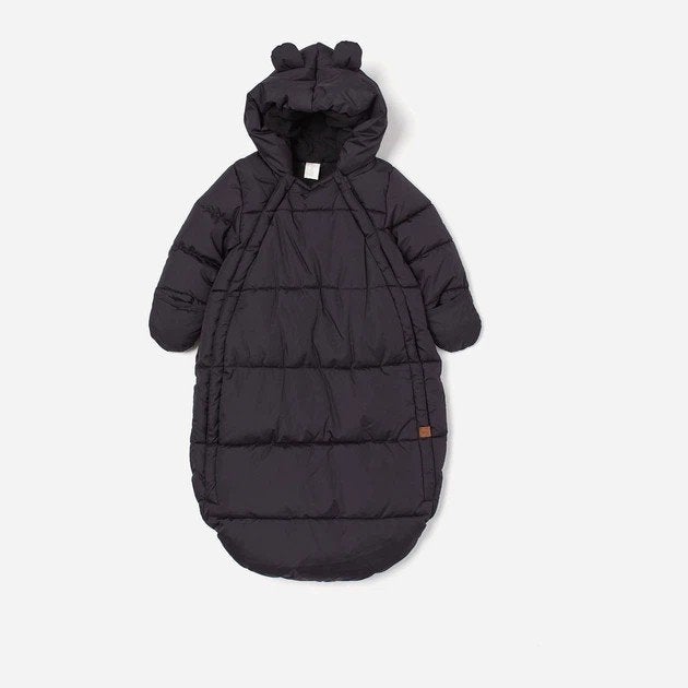 H&M baby voetenzak/overall 62-68 zwart winter/demi-seizoen, Ophalen, Zo goed als nieuw, H&M, Jongetje of Meisje