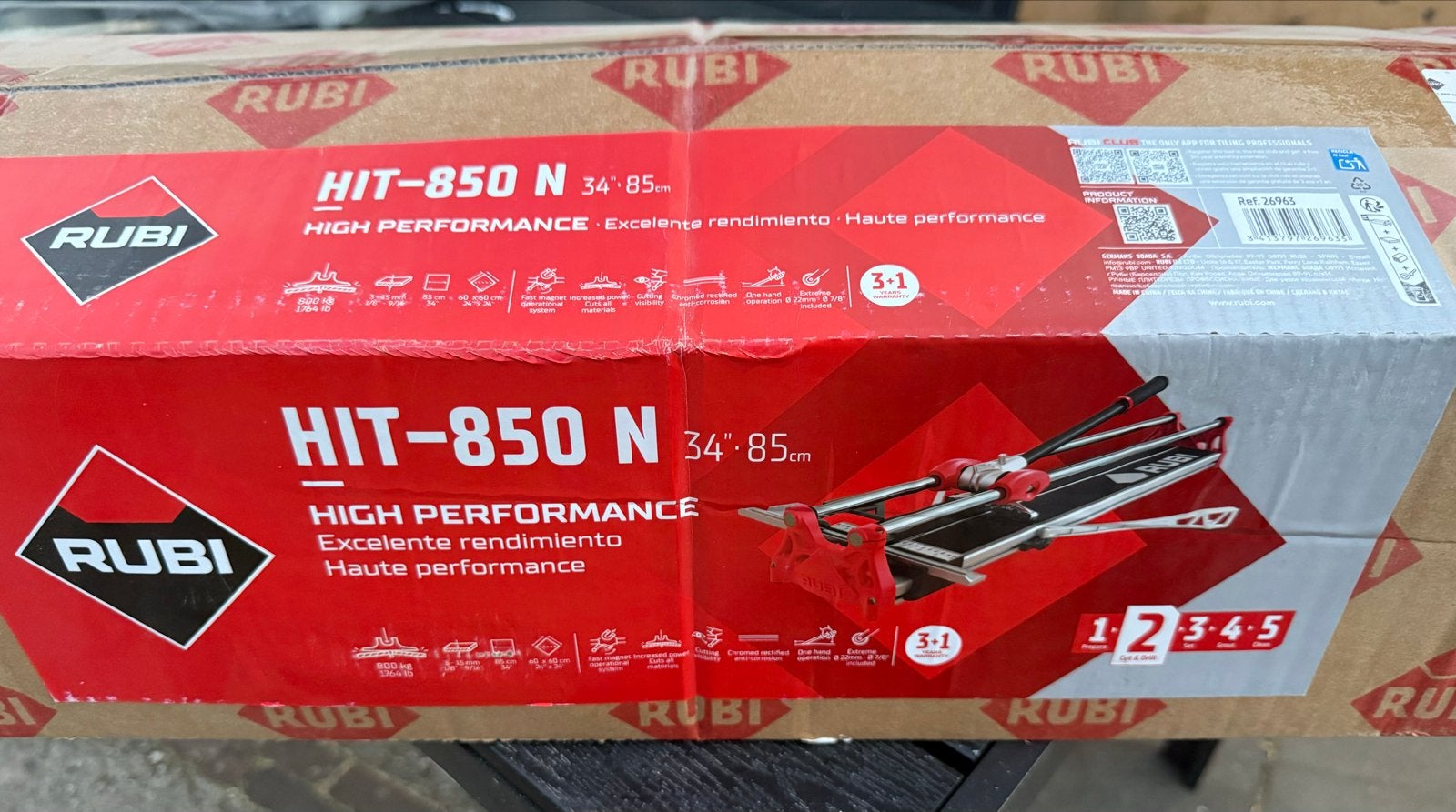 Rubi HIT-850 N Tegelsnijder - Nieuw in doos, Doe-het-zelf en Verbouw, Gereedschap | Handgereedschap, Ophalen of Verzenden, Nieuw