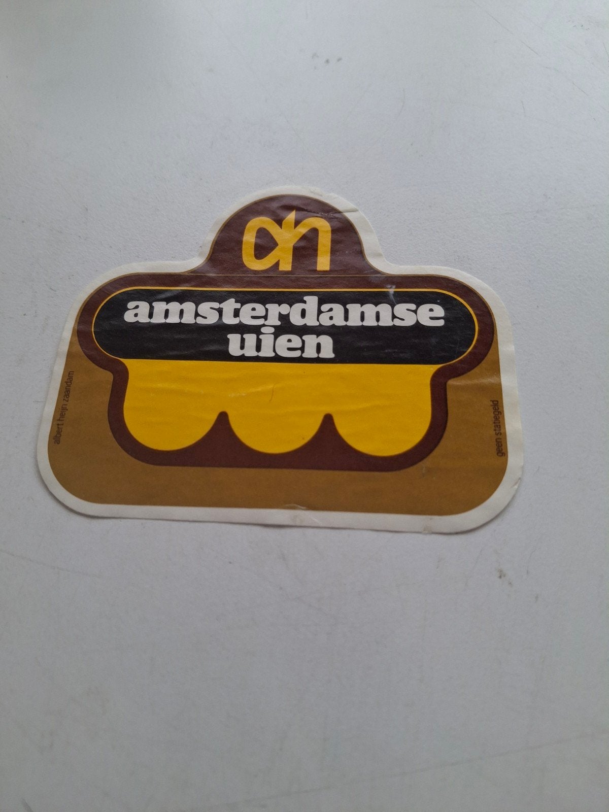 etiket AH Amsterdamse Uien, Verzamelen, Ophalen of Verzenden, Zo goed als nieuw, Overige typen