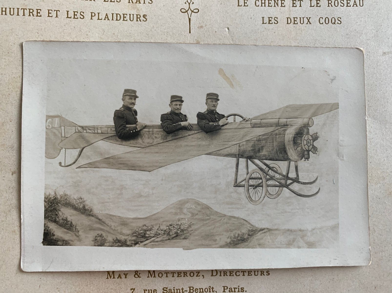 30-7-1913 Militairen in een vliegmachine (VI), Verzamelen, Ophalen of Verzenden, Voor 1920, Gelopen, Voertuig