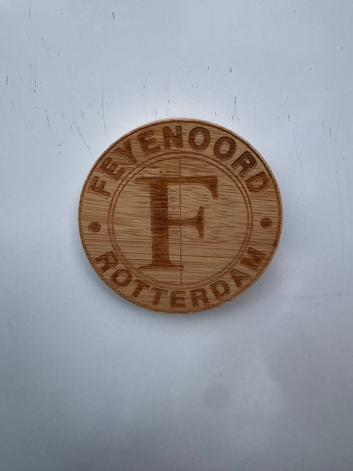 Feyenoord Houten Bier opener - Uniek design, Ophalen of Verzenden, Nieuw, Feyenoord, Overige typen