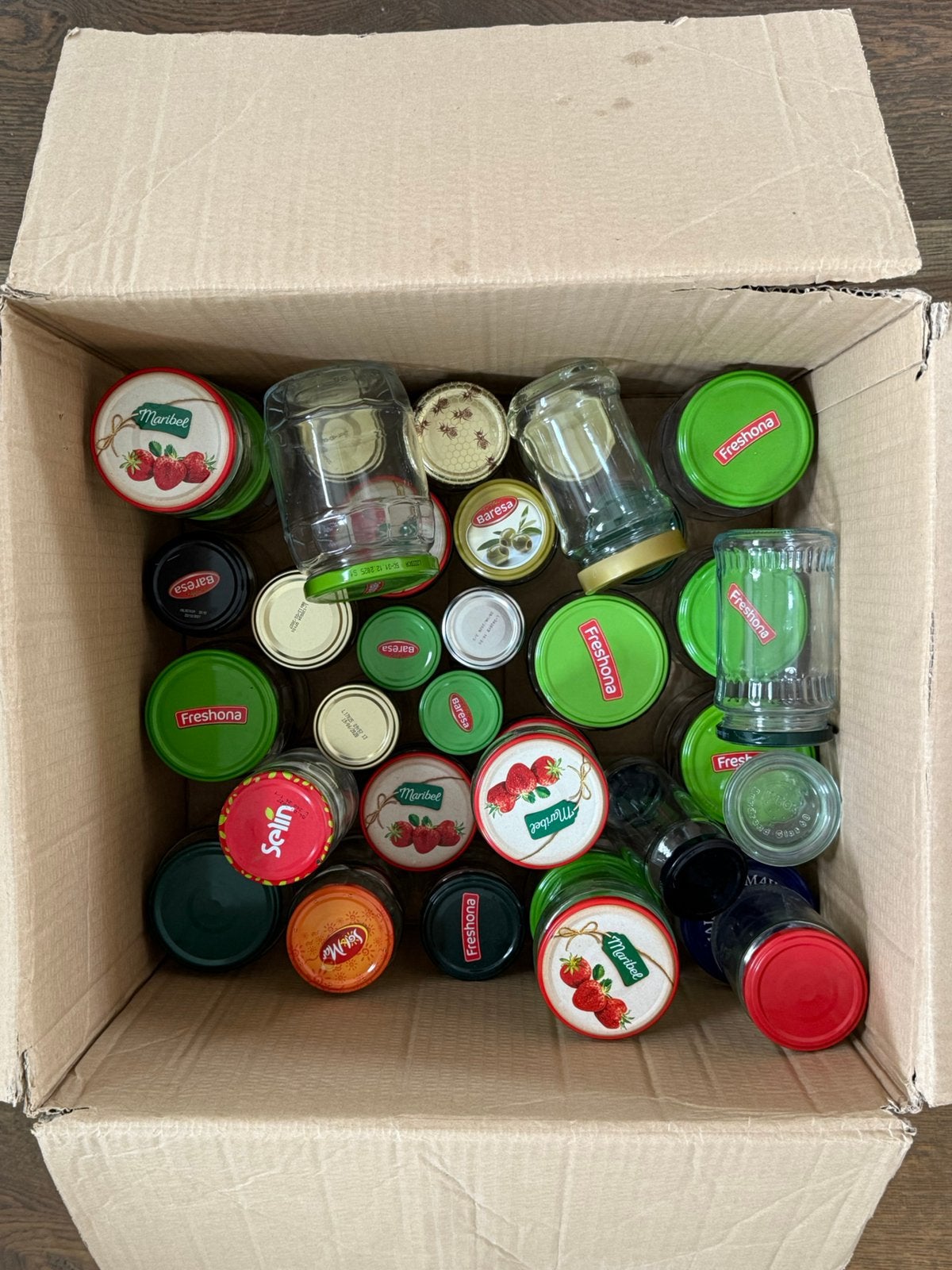 Gratis lege glazen potjes, verschillende maten, Huis en Inrichting, Keuken | Potten en Pannen, Ophalen, Zo goed als nieuw, Glas