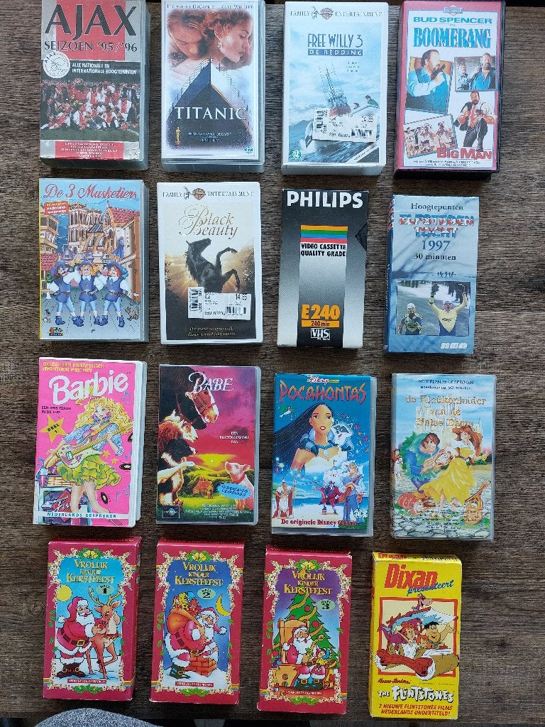 Collectie VHS videobanden: Disney, films, sport en meer, Alle leeftijden, Ophalen, Zo goed als nieuw, Overige genres