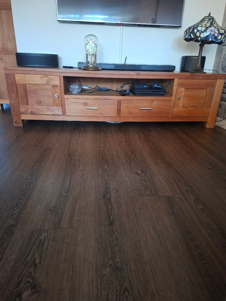 Kast tv meubel tafel, Ophalen, Gebruikt, Teakhout, 25 tot 50 cm