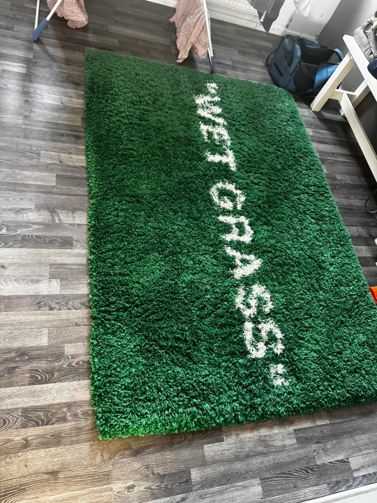 Ikea x Off White Wet Grass kleed, Huis en Inrichting, Stoffering | Tapijten en Kleden, Ophalen, Zo goed als nieuw, Rechthoekig