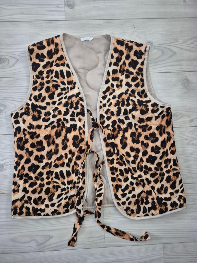 Leuke panter gillet cq bodywarmer nieuw one size, Ophalen of Verzenden, Nieuw, Maat 38/40 (M), Bruin