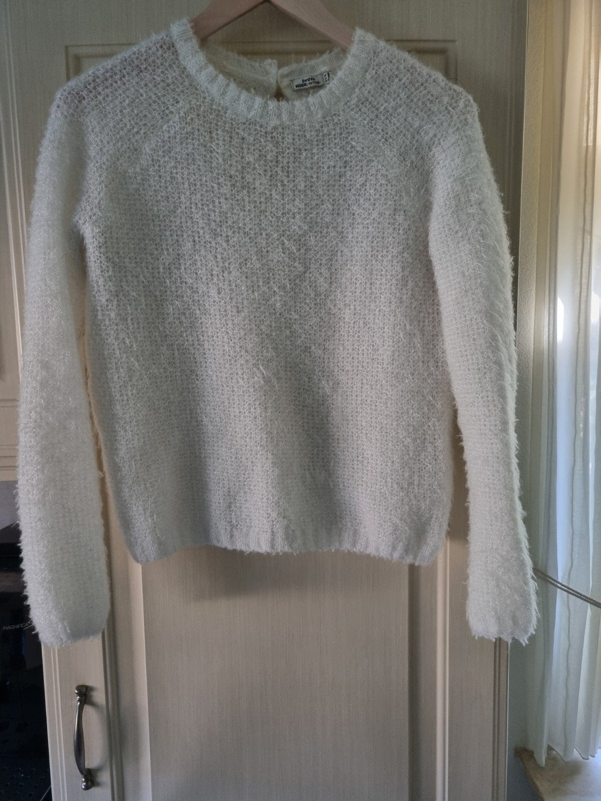Mooie witte dames trui s 36 bershka, Wit, Zo goed als nieuw, Maat 36 (S), Bershka