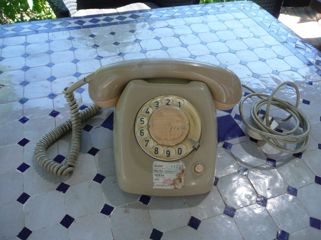 Vintage telefoon met draaischijf, Telecommunicatie, Vaste telefoons | Niet Draadloos, Ophalen of Verzenden, Gebruikt, Met draaischijf