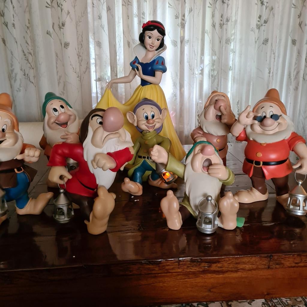 Disney Sneeuwwitje en de Zeven Dwergen Beeldenset, Ophalen of Verzenden