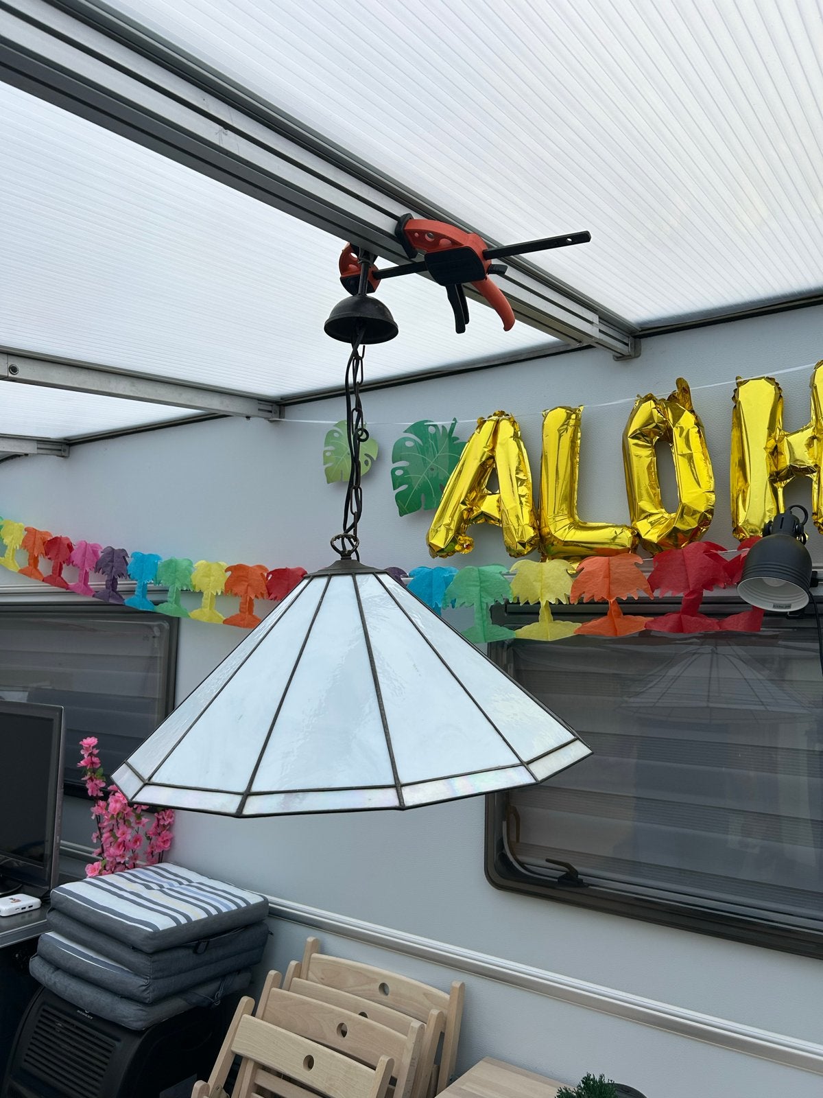 Hanglamp Tiffany in zeer goede en nette staat, Antiek en Kunst, Ophalen