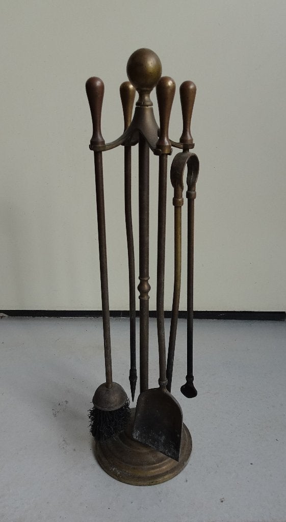 Vintage Haardstel van Messing, Ophalen, Zo goed als nieuw, Vrijstaande haard, Overige soorten