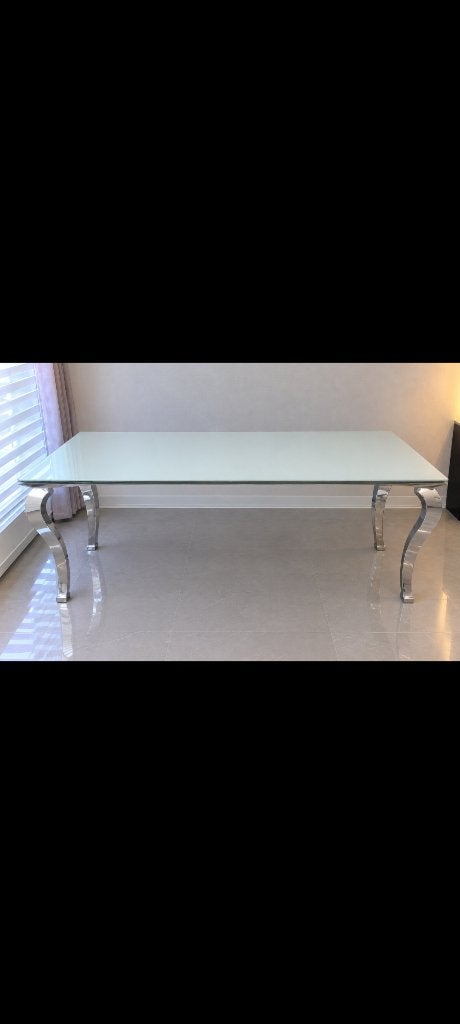 Prachtige eettafel Eric kuster stijl Zgan!, 200 cm of meer, Zo goed als nieuw, Rechthoekig, 50 tot 100 cm
