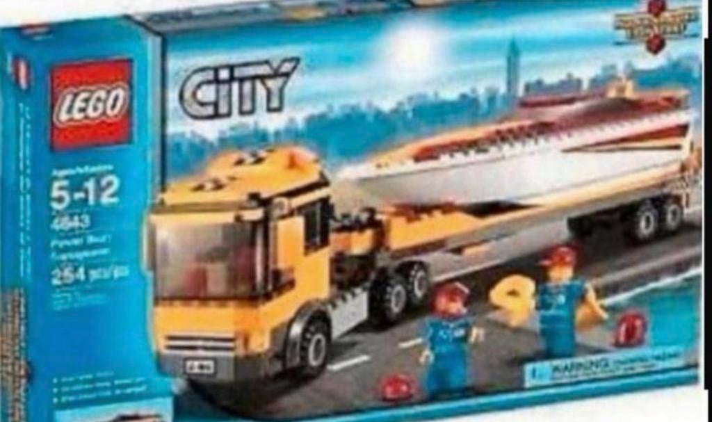 Lego city power boat transporter – 4643 254pcs, Kinderen en Baby's, Speelgoed | Duplo en Lego, City, Lego, Ophalen of Verzenden