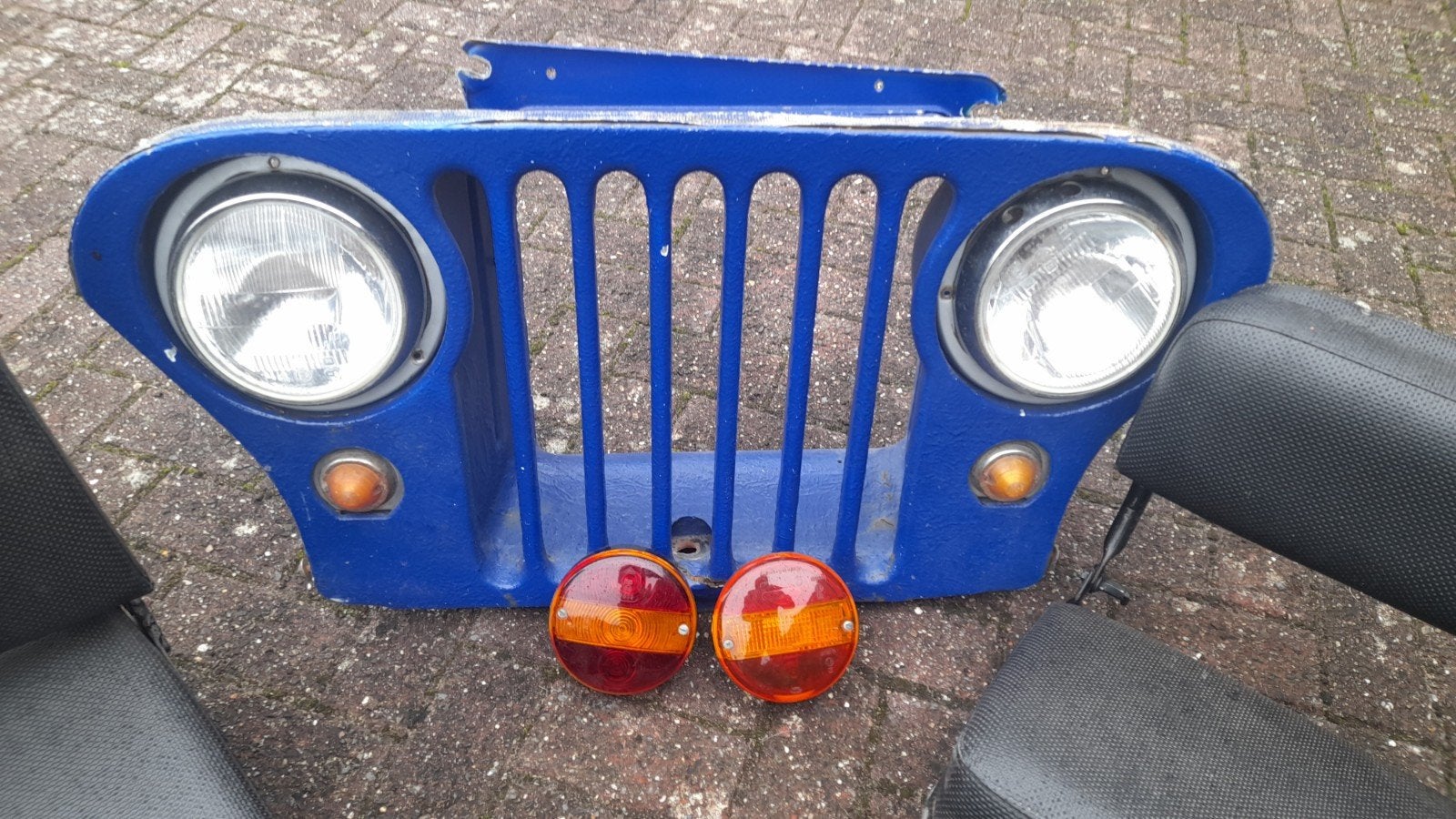 Grill voor Jeep CJ5 - Blauw, gebruikt, Ophalen, Voor, Jeep, Bumper