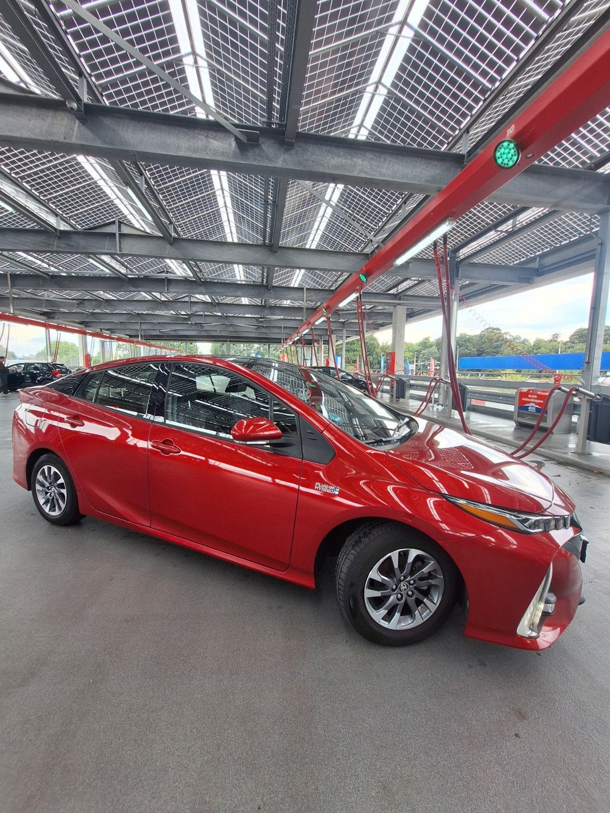 Toyota Prius 1.8 Plug-in Hybrid 122PK Aut 2018 Rood, Stof, Zwart, Prius, 1798 cc