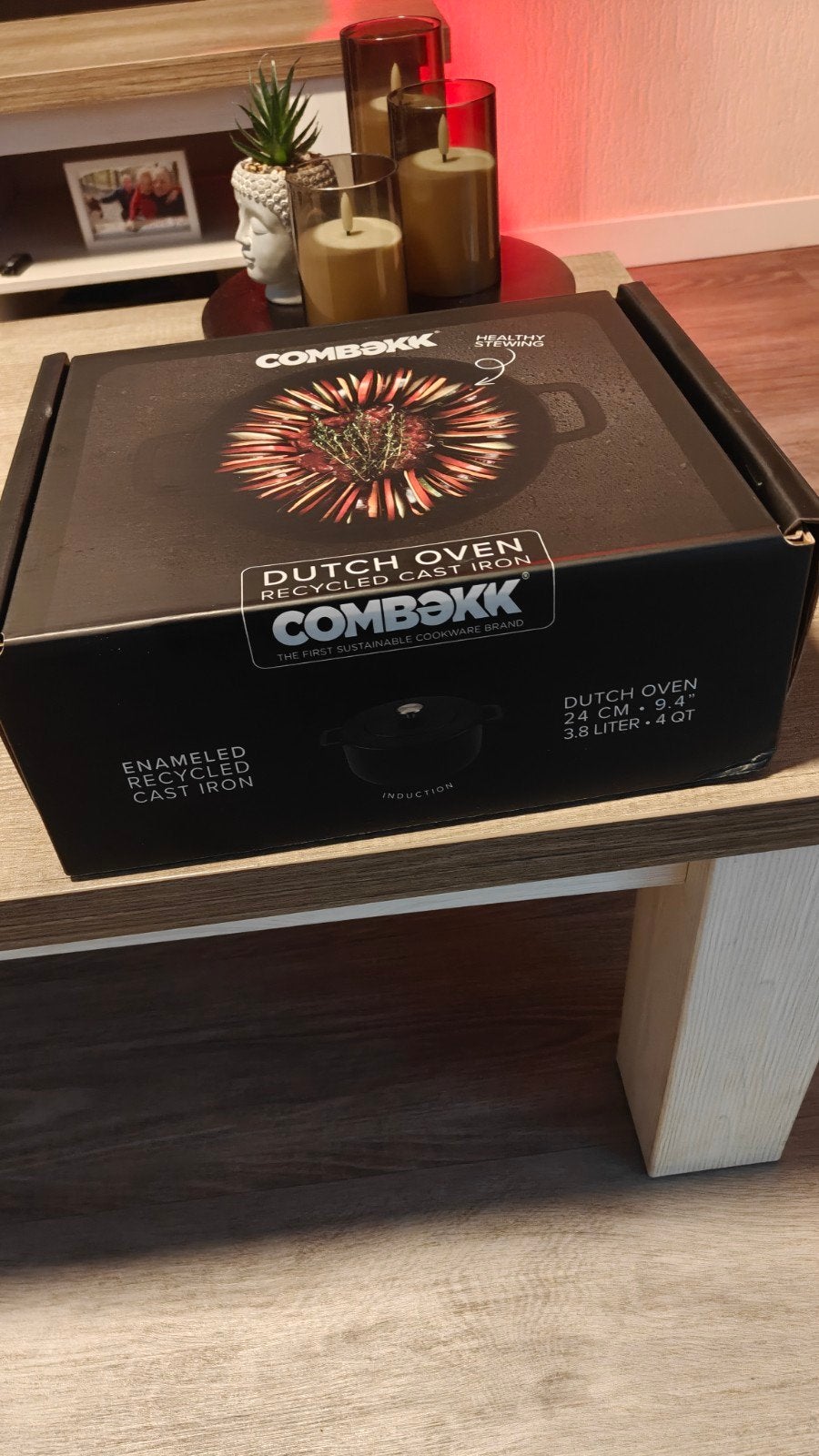 COMBEKK Dutch Oven 24 cm - Gietijzeren Braadpan, Huis en Inrichting, Geschikt voor inductie, Nieuw, Ophalen of Verzenden, Overige merken
