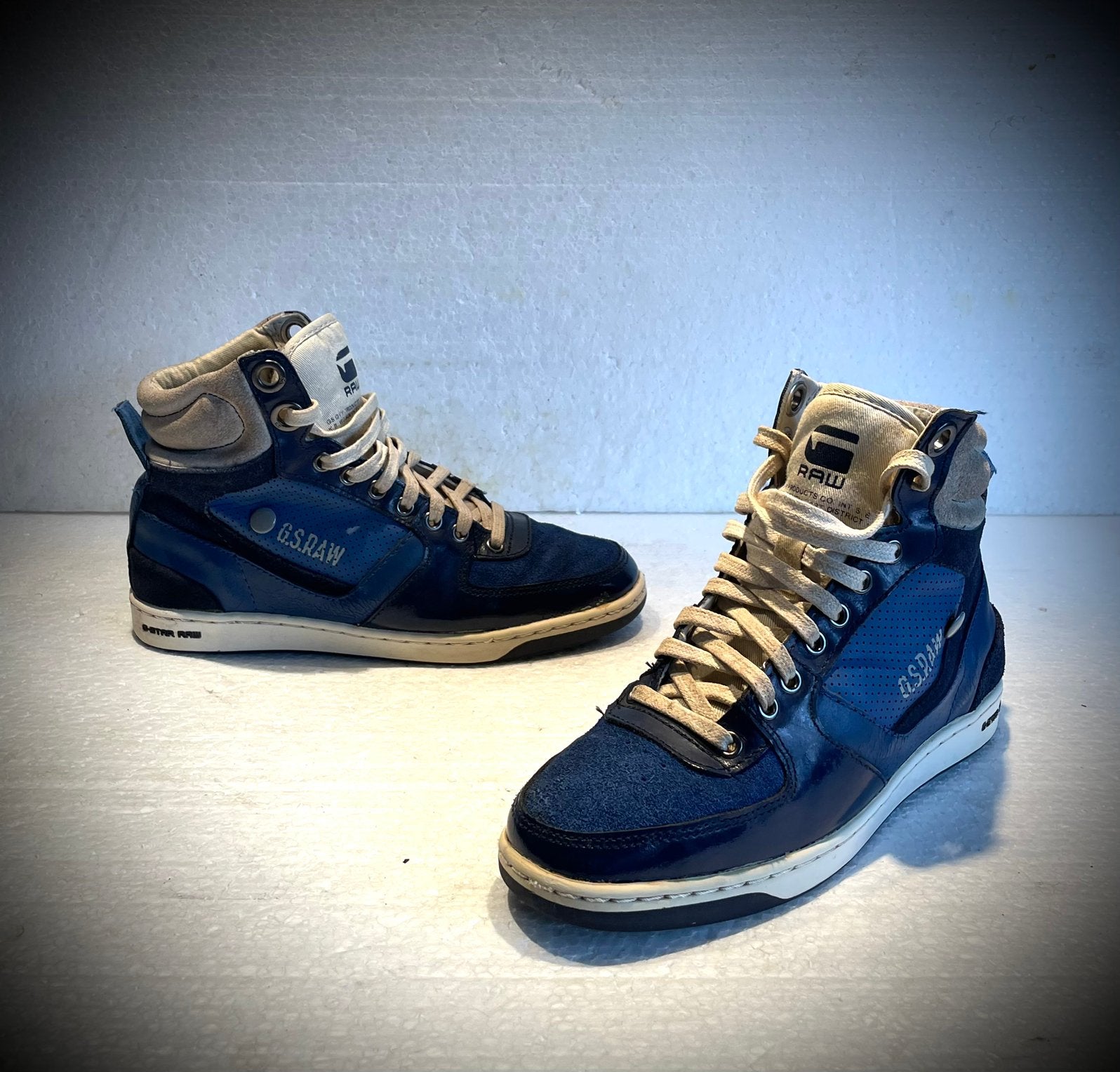 G Star sneakers gympen schoenen leer 36 blauw, Ophalen of Verzenden, Blauw, Veterschoenen