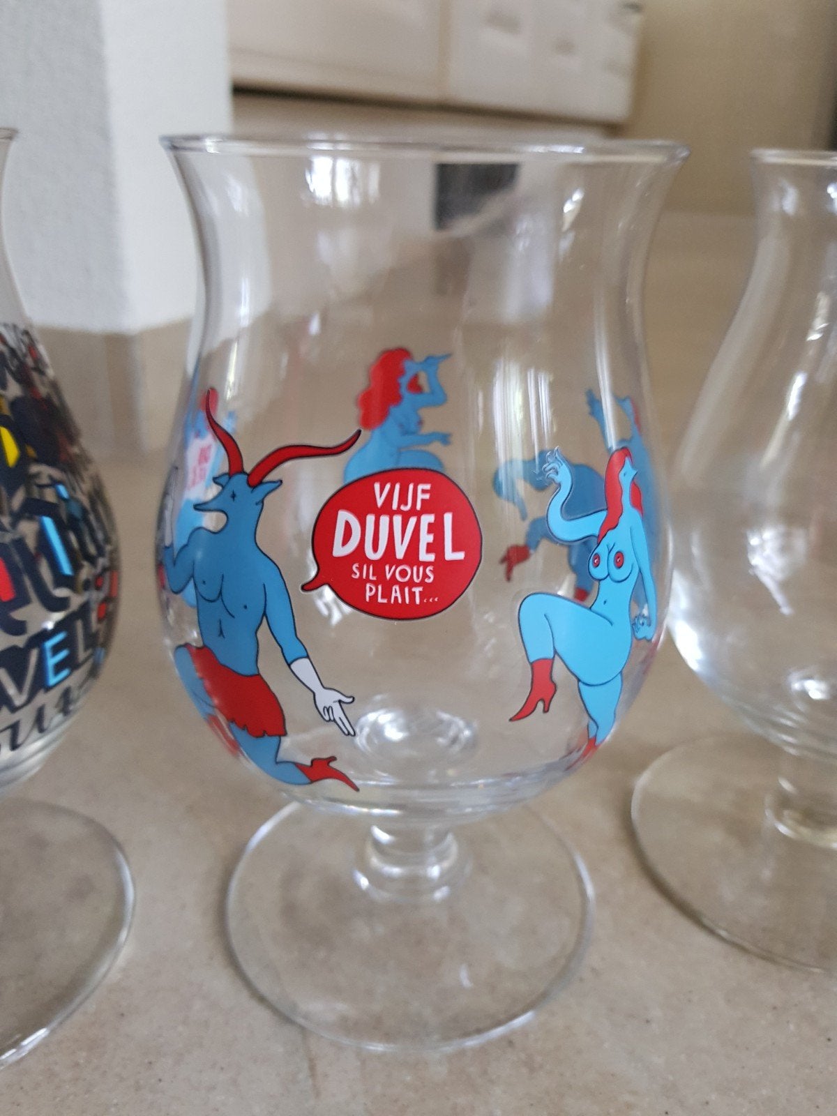 duvel glas Vijf Duvel 2010, Verzamelen, Ophalen, Zo goed als nieuw, Glas of Glazen, Duvel