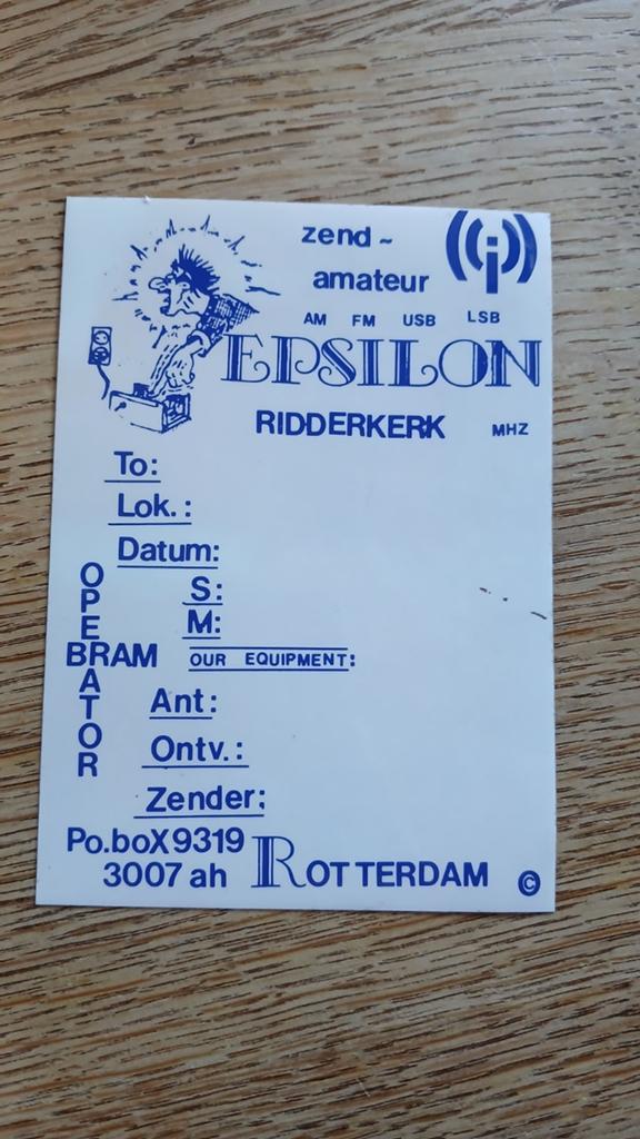 Sticker piraat zendamateur Epsilon Ridderkerk/ Rotterdam, Ophalen of Verzenden, Zo goed als nieuw