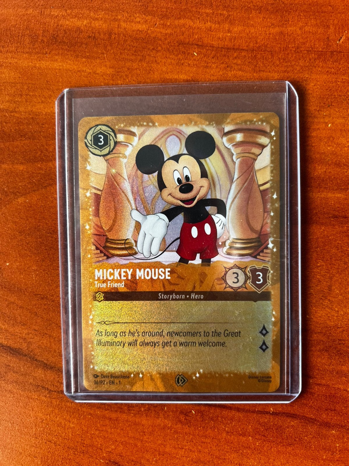 Disney Lorcana Mickey Mouse True Friend Promo Kaart, Ophalen of Verzenden, Mickey Mouse, Nieuw, Papier, Kaart of Schrift