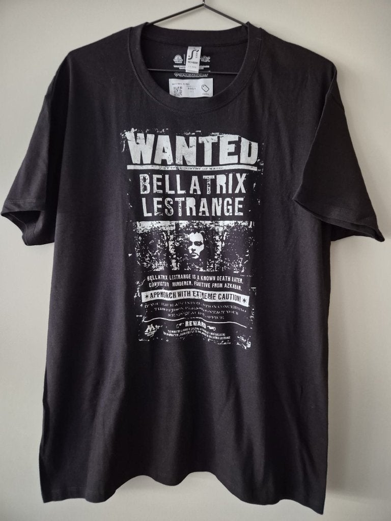 Harry Potter Bellatrix Lestrange Wanted Poster T-Shirt Heren, Ophalen of Verzenden, Nieuw, Maat 56/58 (XL), Zwart