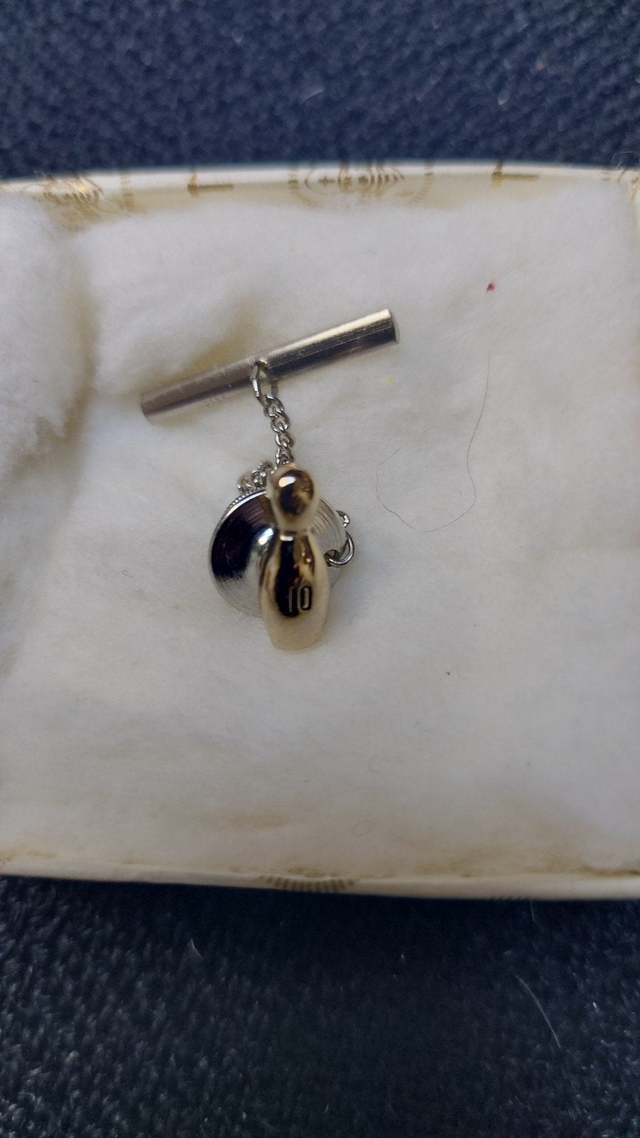 Gouden Bowling Pin Reversspeld - Vintage Stijl, Ophalen of Verzenden, Zo goed als nieuw, Overige materialen, Verguld