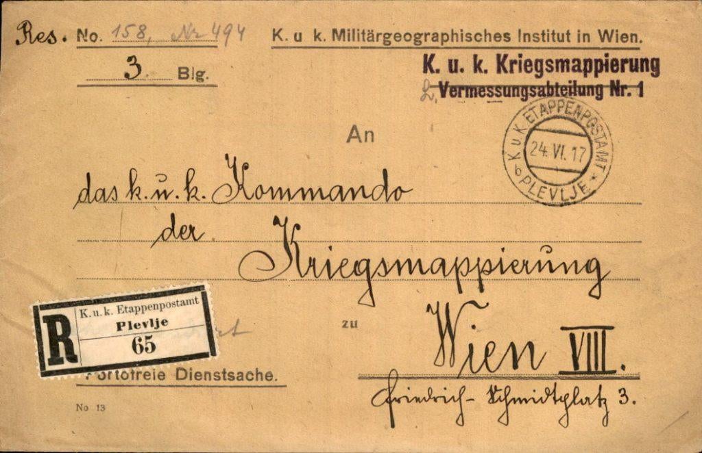 Oostenrijk - Aangetekend - KUK - 1917, Postzegels en Munten, Verzenden, Envelop