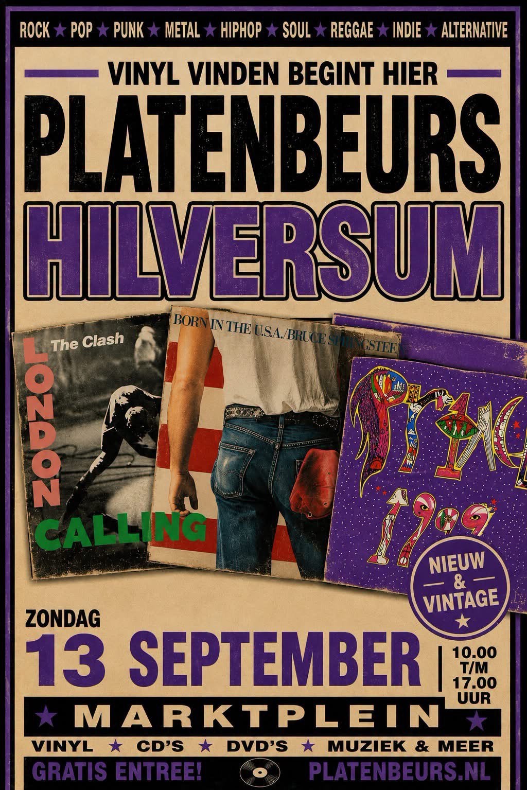 Platenbeurs Hilversum zondag 13 seprember Marktplein, Ophalen