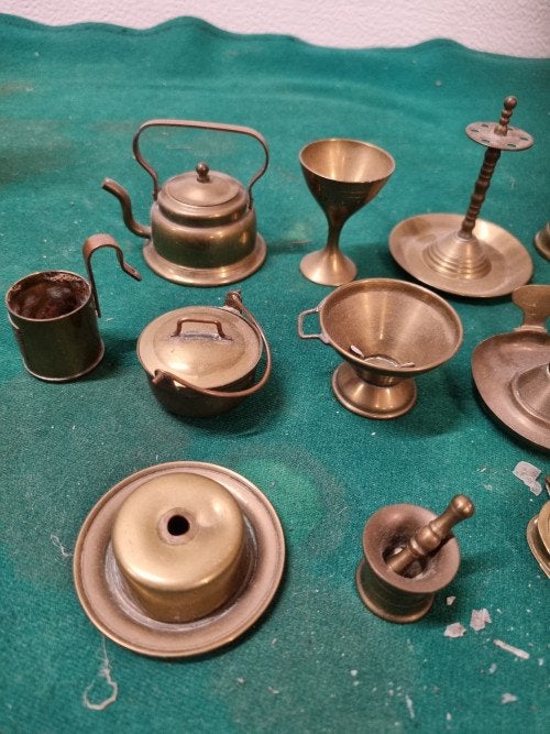 letterbakbeelden messing vintage 16 stuks, Ophalen of Verzenden