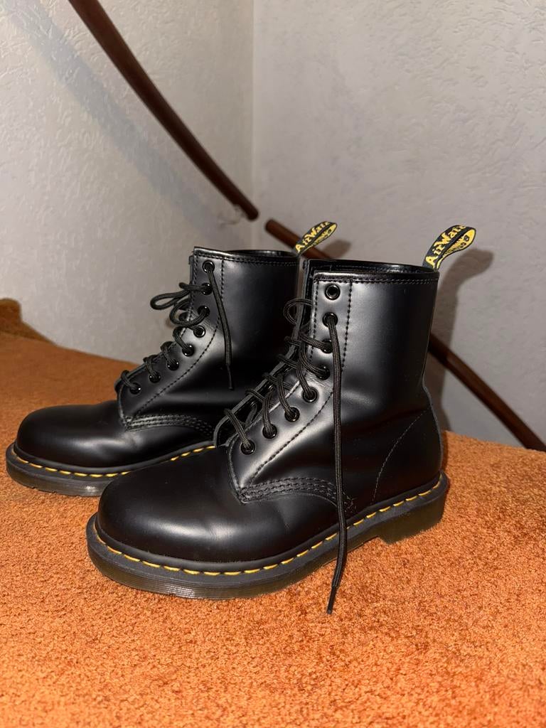 Dr. Martens 1460 Smooth Zwarte Leren Laarzen - Maat 38 dames, Ophalen of Verzenden, Zo goed als nieuw, Zwart, Lage of Enkellaarzen