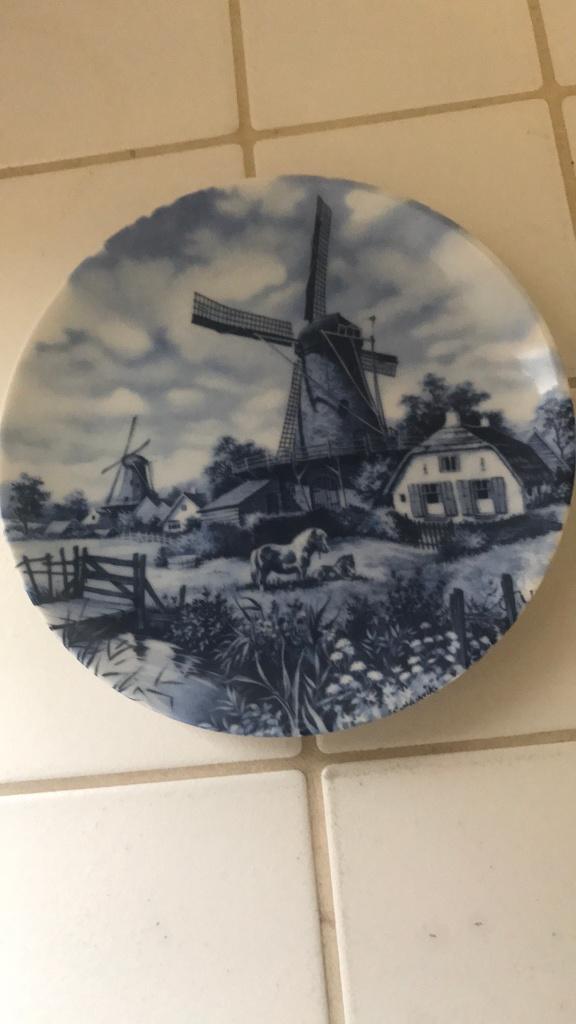 Delfts blauw wandbord, Ophalen of Verzenden