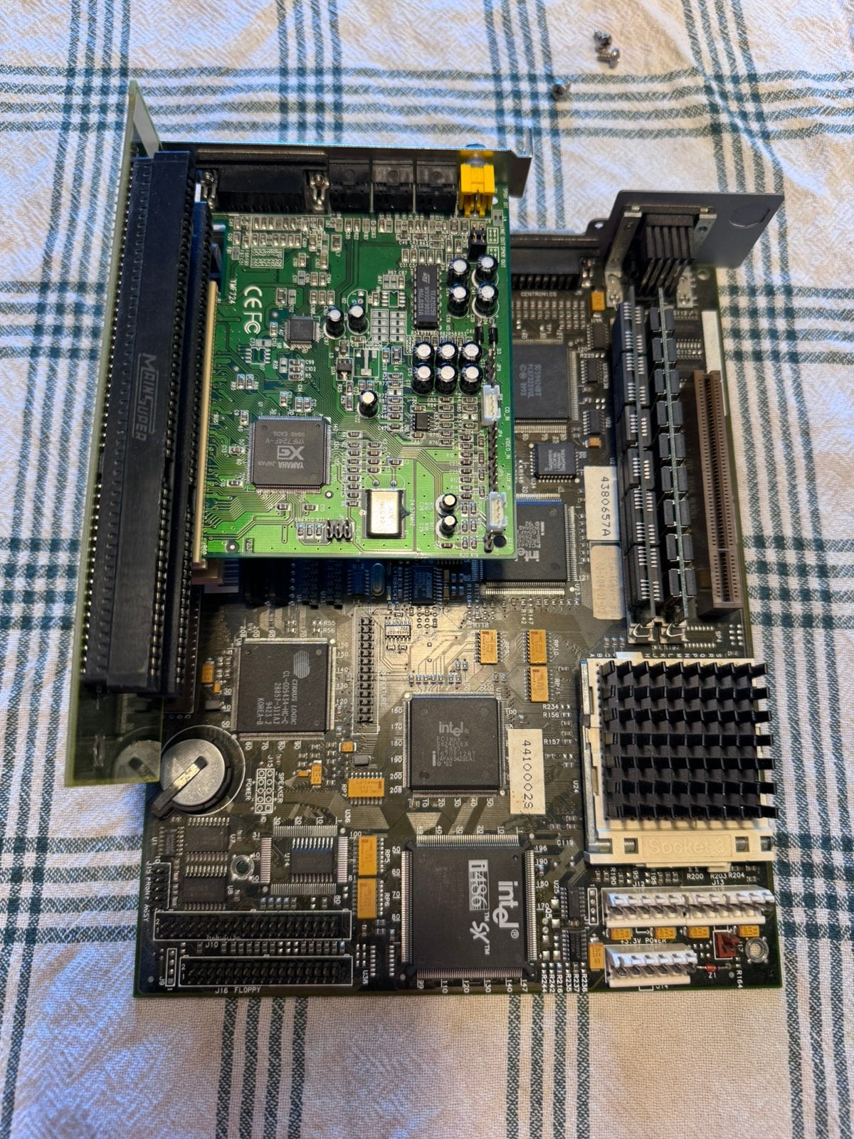 Vintage computer moederbord set, Ophalen, Intel, Socket 3, Geen idee