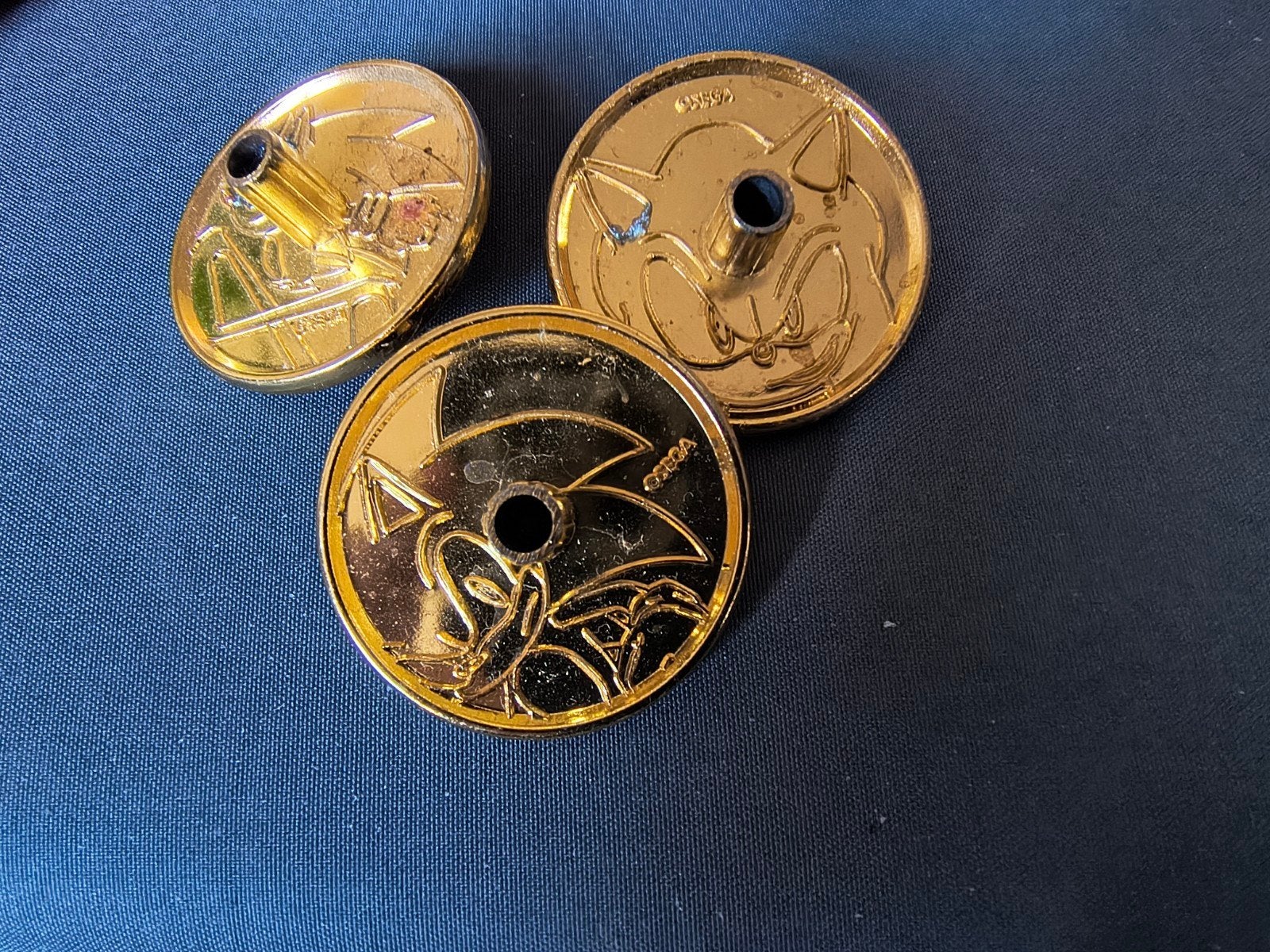 Gouden Sonic the Hedgehog Tolletjes - Set van 3, Ophalen of Verzenden, Gebruikt