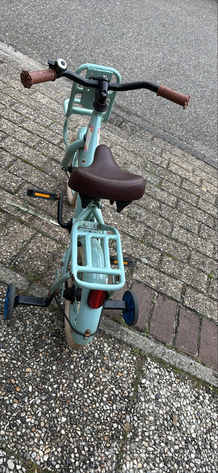 Kinderfiets Spirit Daisy 12,5 inch met zijwieltjes, Fietsen en Brommers, Fietsen | Kinderfietsjes, Terugtraprem, Zijwieltjes, Gebruikt