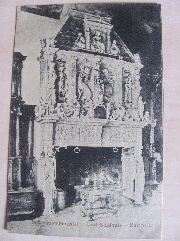 Kampen 1924 Schoorsteenmantel Stadhuis, Ophalen of Verzenden, 1920 tot 1940, Gelopen, Overijssel